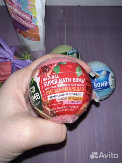 Подарочный набор бомбочки для ванны, мыло, соль