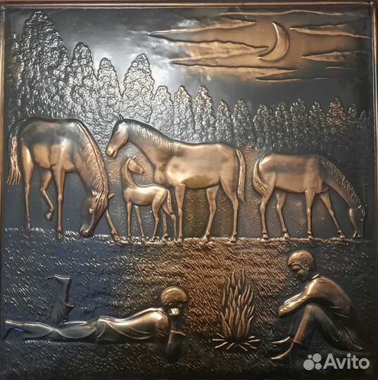 Картина медная чеканка СССР