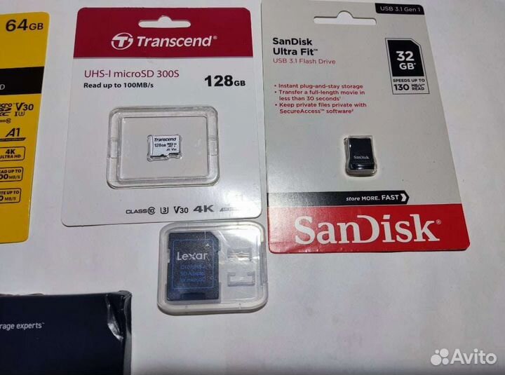 Карты памяти MicroSD Kodak,Transcend, Lexar 128GB