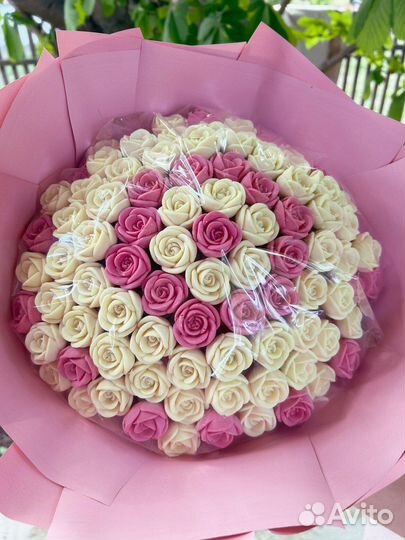 Шоколадные розы 101 шт