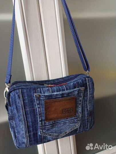 Сумочка джинсовая,Кросс-боди
