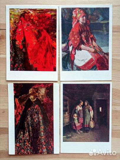 Женские портреты, 22 открытки, 50-70е годы