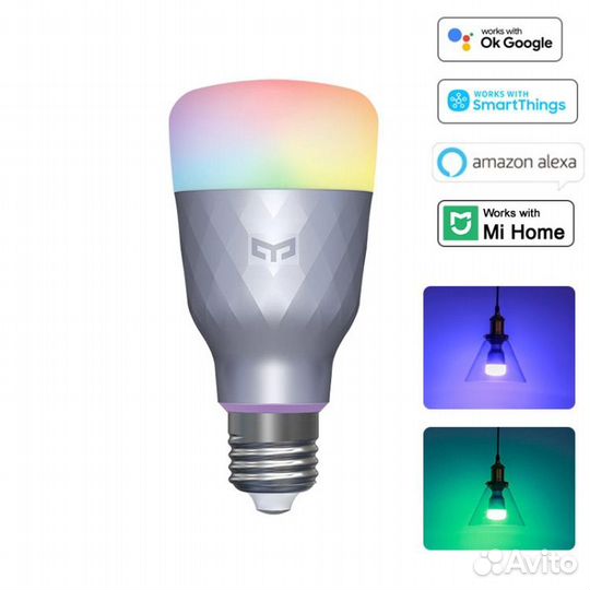 Лампа Bluetooth RGB белая/ цветная