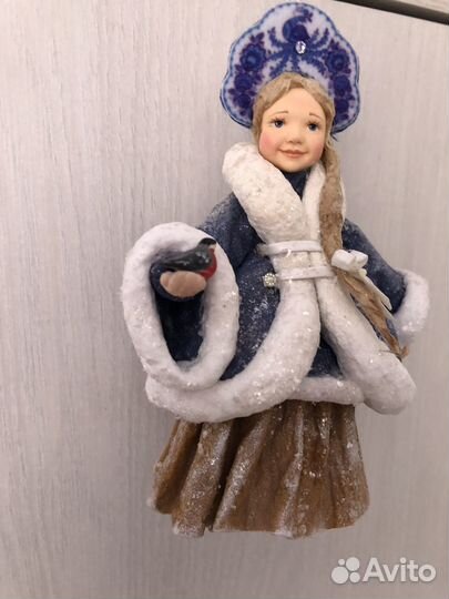 Ватная елочная игрушка