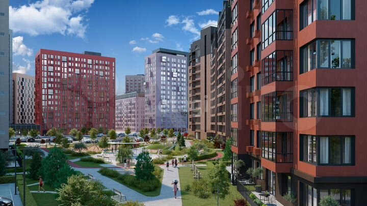 2-к. квартира, 60,2 м², 4/15 эт.