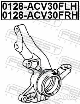 Кулак поворотный перед лев 0128ACV30FLH Febest