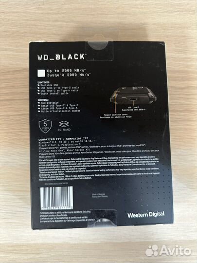 Ssd WD black P50 2tb