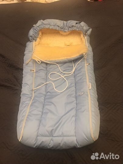 Зимний конверт в коляску на овчине