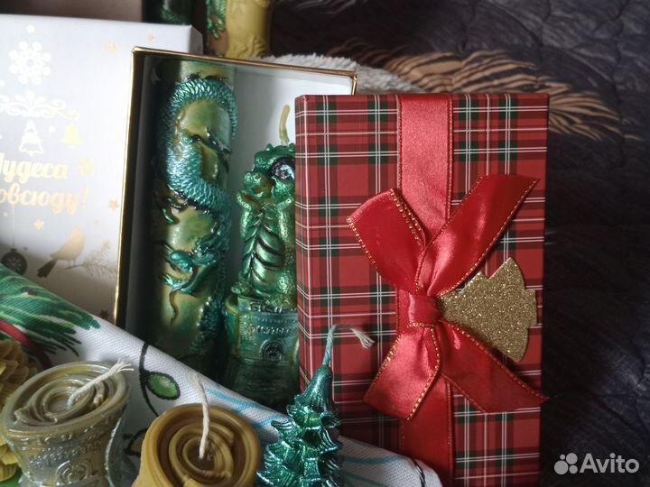 Мёд. Свечи новогодние ручная работа