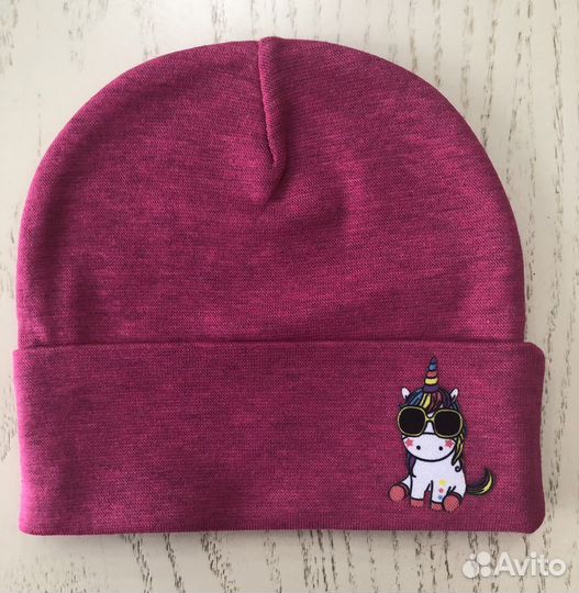 Новые шапочки для девочки единорожка на 3-6 мес