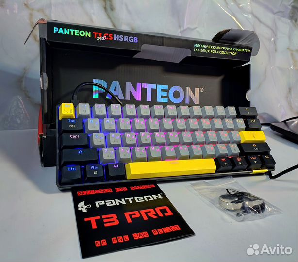 Новая игровая клава panteon T3 CS HS RB White