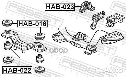 Подушка заднего дифференциала (honda CR-V RD1/RD2