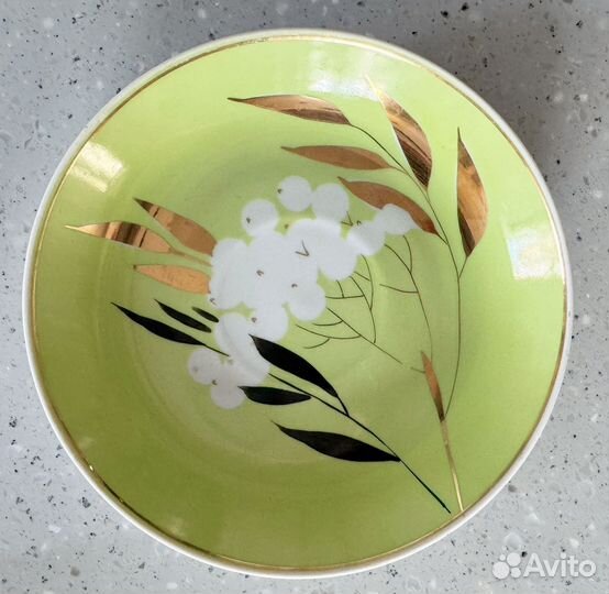Блюдце тюльпан рябина дулево 1960 г