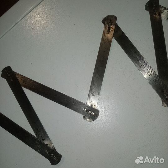Метр складной металлический СССР