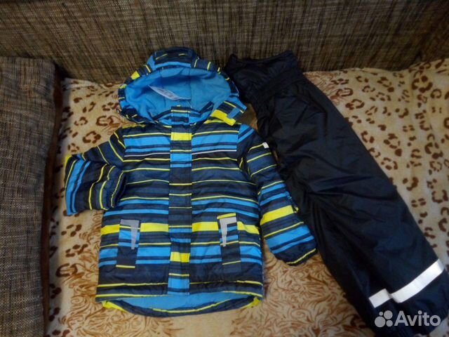 Новый деми комплект куртка/полукомбез р-р 98,104