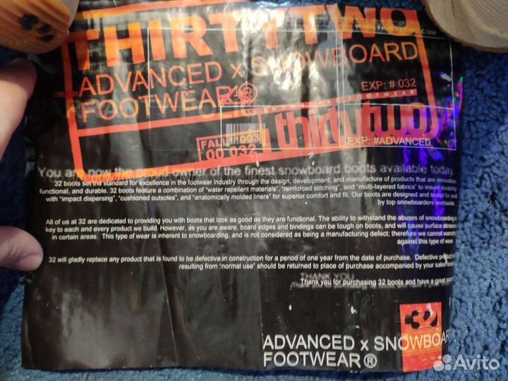 Сноубордические ботинки 38 р. thirtytwo advanced