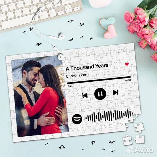 Магнитные Пазлы love is с Вашим фото в Подарок