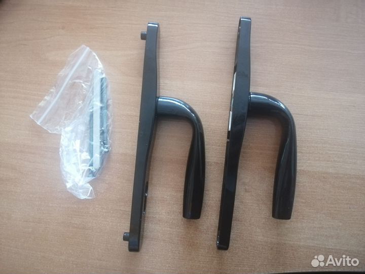 Ручка - нажимной гарнитур 85 мм чёрный