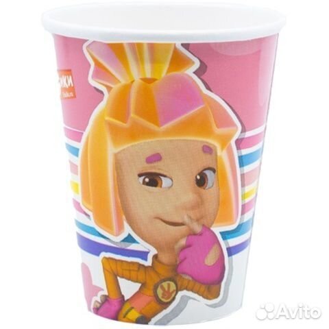 Бумажные стаканы для праздника Фиксики Симка, 8 шт