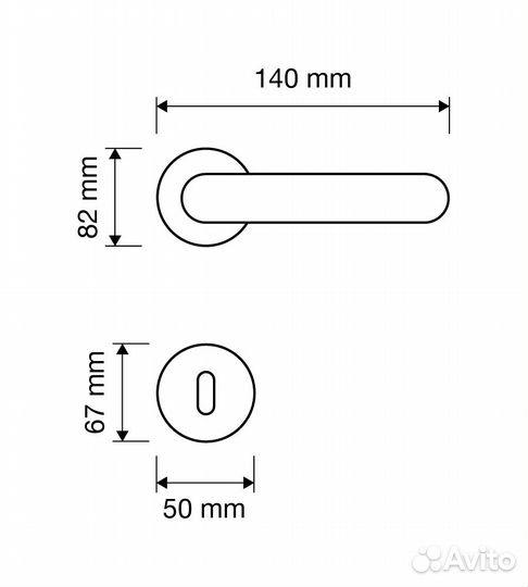 Дверная ручка Linea Cali 