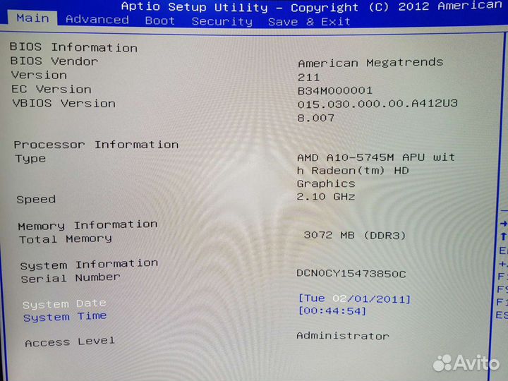 Материнская плата Asus U38N A10-5745M