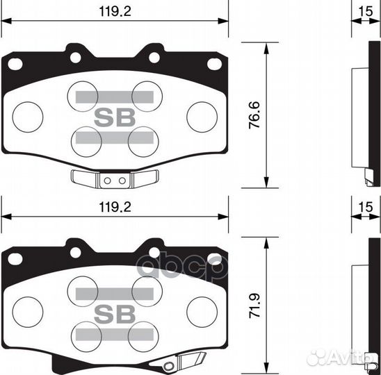 Колодки торм.дисковые Hi-Q toyota 4runner 92-01