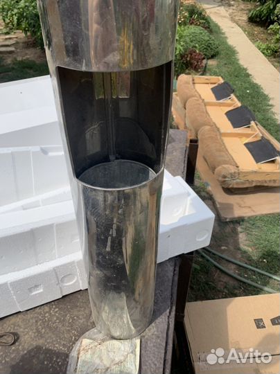 Урна с пепельницей хромированная