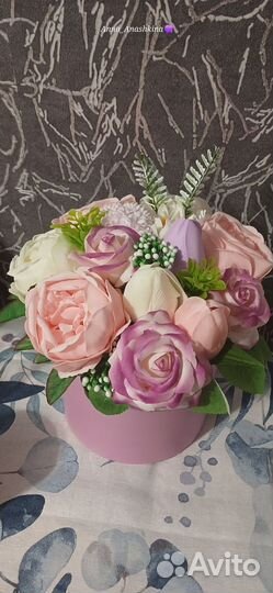 Букет из мыльных роз