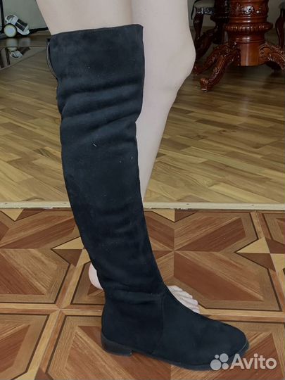 Сапоги зимние замшевые 37