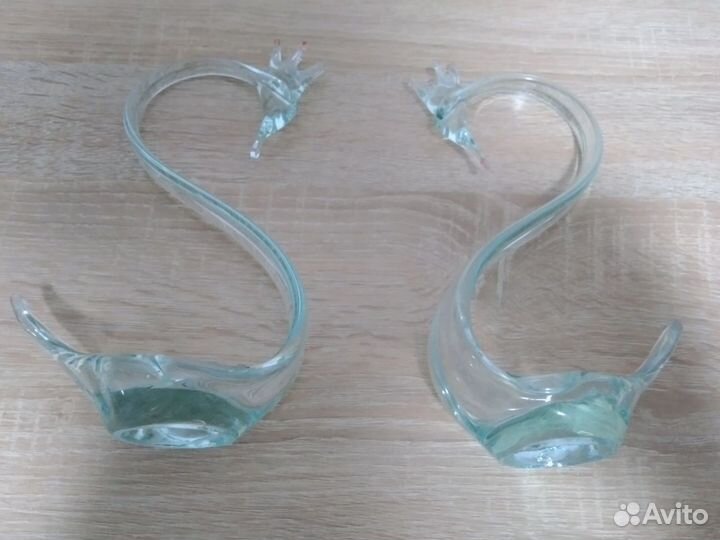Стеклянные лебеди (пара)
