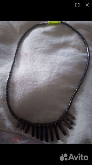 Бусы гематит натуральные шикарные