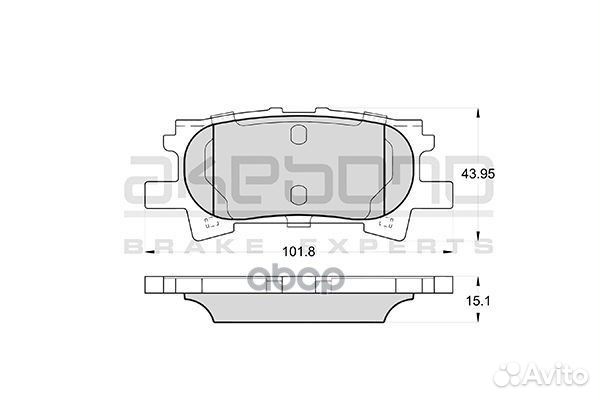 Колодки тормозные дисковые задние lexus RX (L1