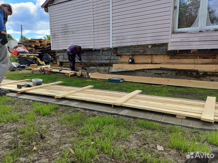 Подъем домов, замена венцов