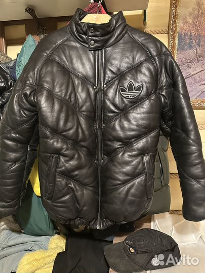 Куртка кожаная зимняя Adidas Original