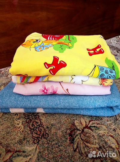 Одеяло байковое(бронь до 11),простыни детские