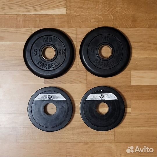 Блины обрезиненные Barbell 50 мм (20; 5; 2.5 кг)