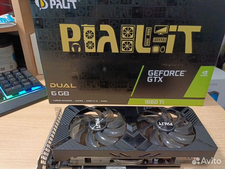 Видеокарта Palit GTX 1660ti 6gb ос