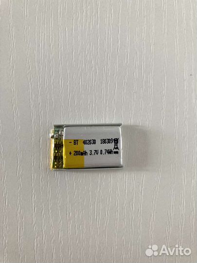 Аккумулятор 402030 Li-Pol 200mAh 3.7V 0.74Wh