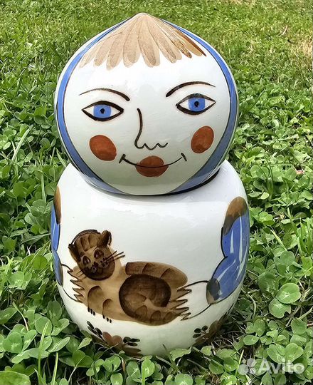 Керамические банки 3шт. и штоф Петух времен СССР