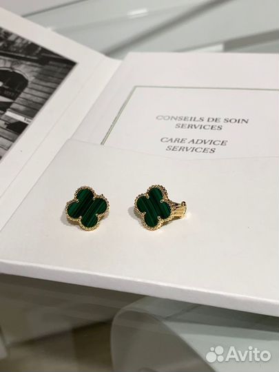 Серьги Van Cleef 18к