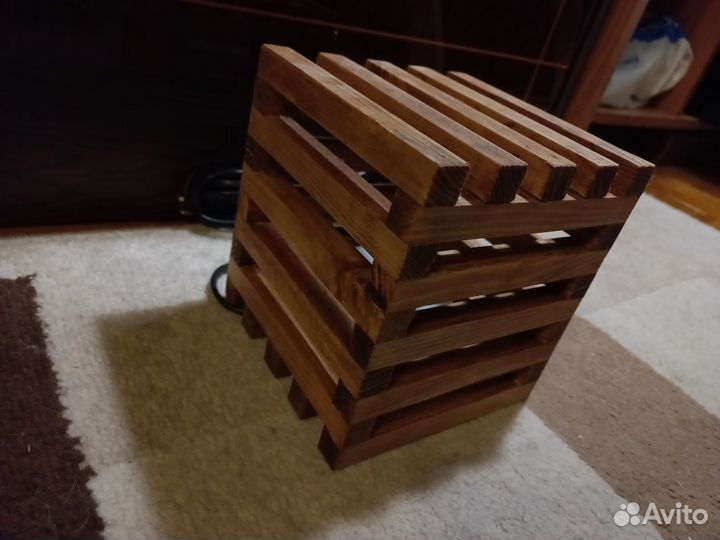 Лампа ночник. Настольная лампа из дерева