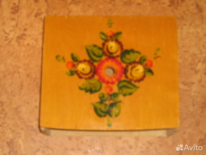 Хлебница деревянная СССР 30x35x15 винтаж