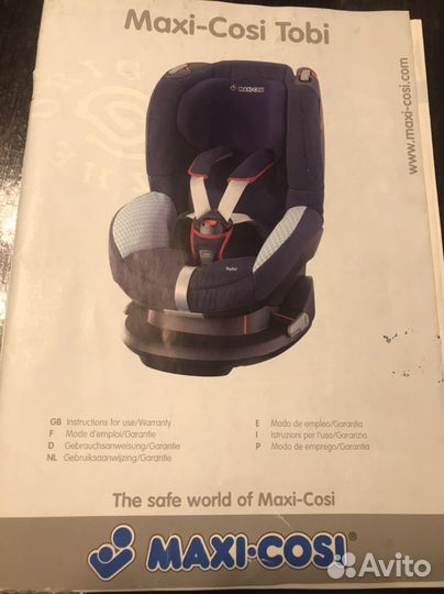 Детское автокресло с 9 до 18 кг maxi cosi tobi