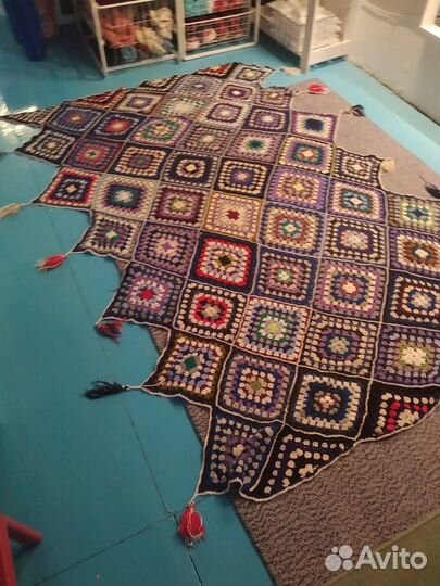 Покрывало ручная вязка в стиле кантри