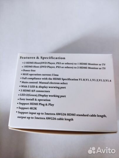 Hdmi сплиттер 2 входа 1 выход
