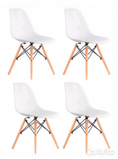 Новые дизайнерские стулья eames белые 4шт