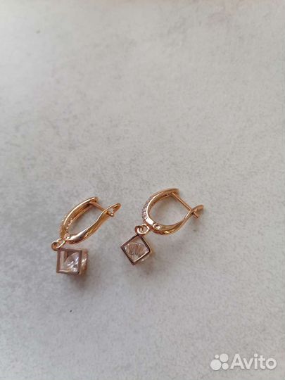 Серьги медзолото