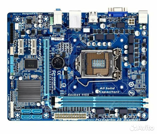Материнская плата gigabyte GA-H61M-DS2 1155