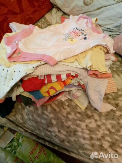 Пакетом одежда для девочки с 62 по 74 рост