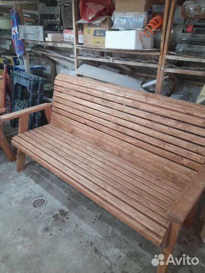 Скамейка садовая деревянная